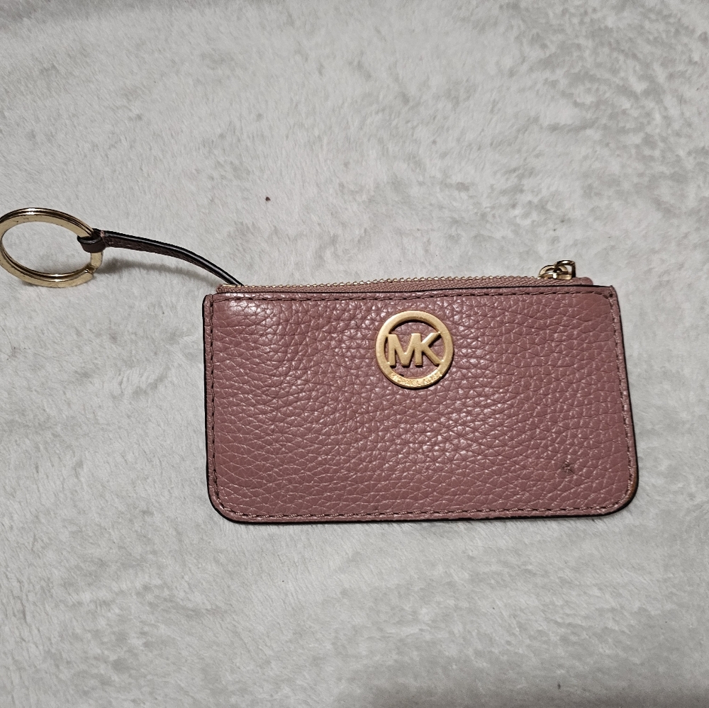 Michael Kors Leather Handbag and Wallet Set. Muave color with crossbody strap - Picture 9 of 10